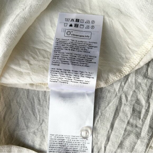 Fransa Blondie Embroidered Sleeve Blouse Arctic Wolf - Picture 13 of 16